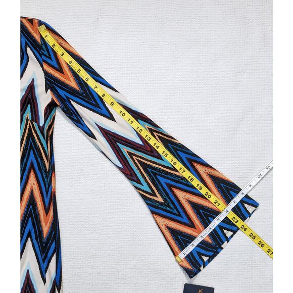 NWT JUST TAYLOR Multicolor Long Sleeve Mini Dress Size 2 - Picture 10 of 11